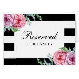 Cartão Sinal de reservado para casamento Boho. Flores de 