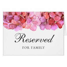 Cartão Sinal de reservado para casamento floral rosa em a