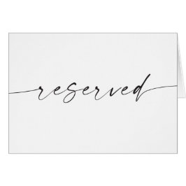 Cartão Sinal de Reservado para Casamento Minimalista Mode
