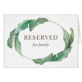 Cartão Sinal de reservado tropical aquarela. Casamento ve