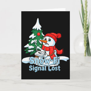 Cartão Sinal de Snow-fi Perdido Arte de Natal de Boneco d
