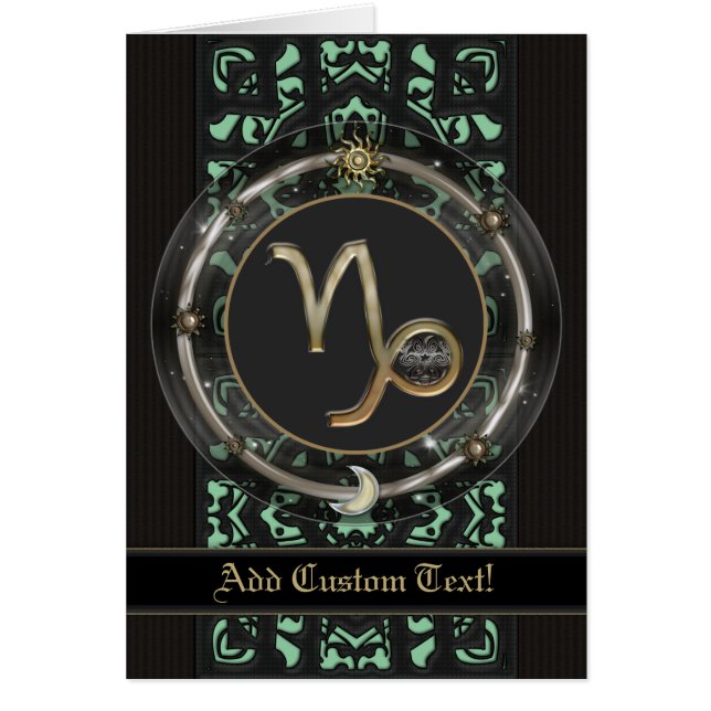 Cartão Sinal do zodíaco do Capricórnio (Frente)