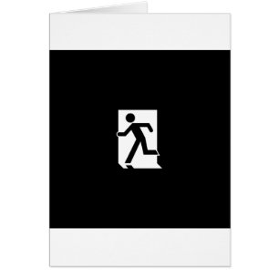 Cartão Sinal Running da saída de emergência da emergência