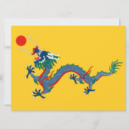 Cartão Sinalizador da dinastia Qing na China (Dragão Chin