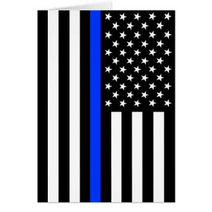 Cartão Sinalizador da Polícia de Linha Azul-Fino