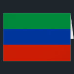 Cartão Sinalizador Daguestan<br><div class="desc">Bandeira Patriótica do Daguestão.</div>