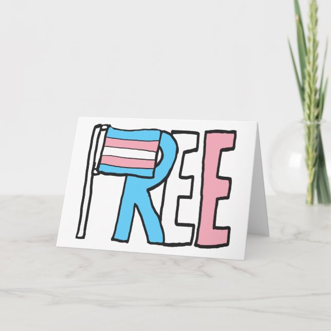 Cartão Sinalizador de Direitos Trans Gratuitos (Frente)