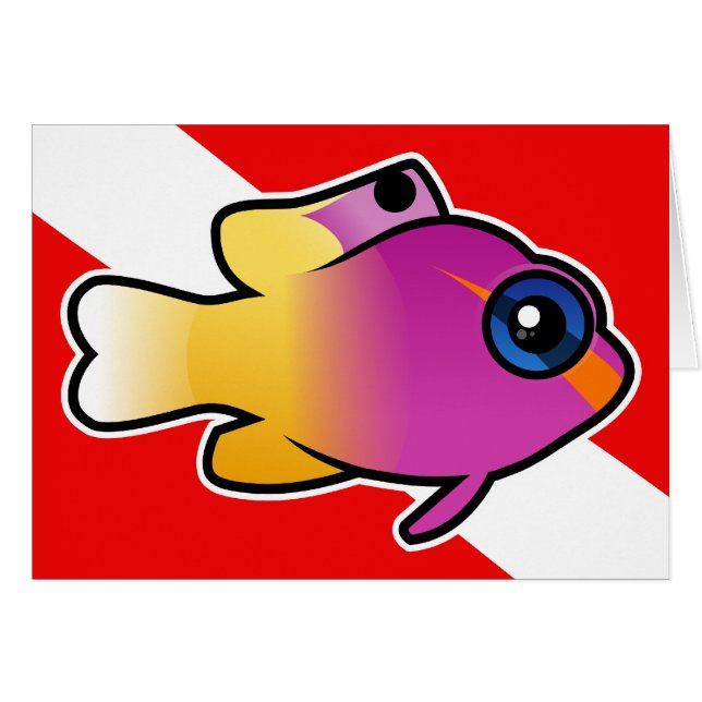 Cartão Sinalizador de Mergulho Real Gramma (Frente Horizontal)