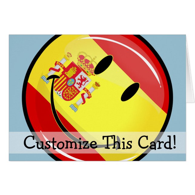 Cartão Sinalizador de Sorriso da Espanha (Frente Horizontal)