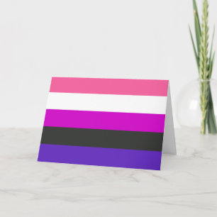 Cartão Sinalizador do Orgulho Genderfluido