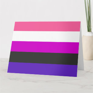 Cartão Sinalizador do Orgulho Genderfluido