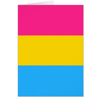 Cartão Sinalizador do Orgulho Pansexual LGBTQ