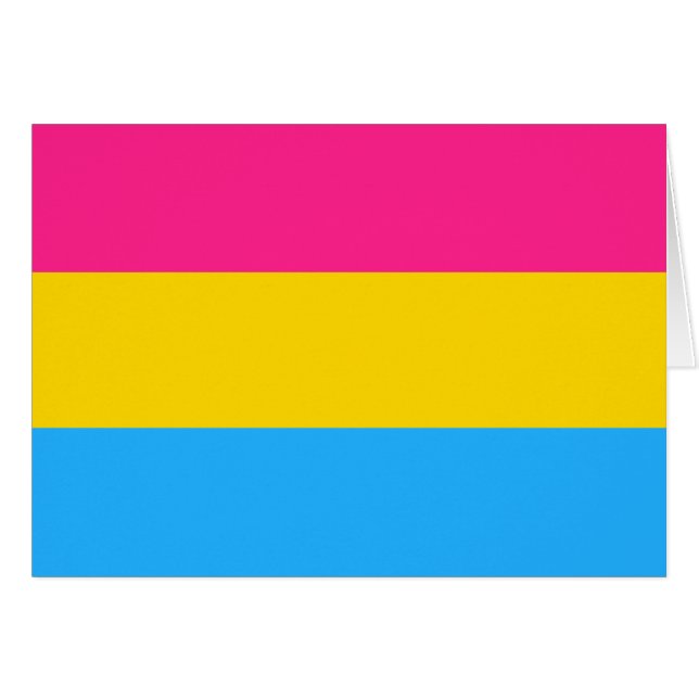 Cartão Sinalizador do Orgulho Pansexual LGBTQ (Frente Horizontal)