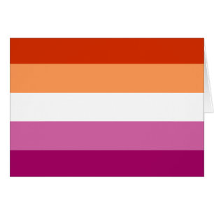 Cartão Sinalizador LGBTQ do Orgulho Lésbico