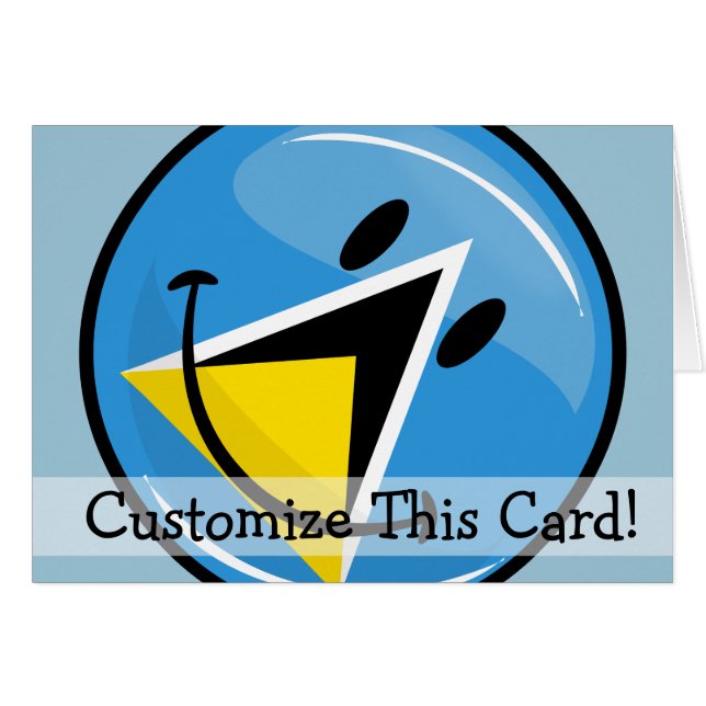 Cartão Sinalizador Sorridente de Lúcia Santo (Frente Horizontal)