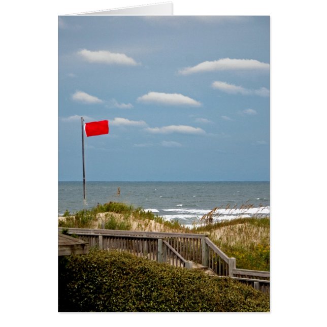 Cartão Sinalizador vermelho esgotado (Frente)