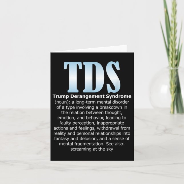 Cartão Síndrome de Descolamento de Tds Trombose Engraçado (Frente)