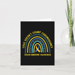 Cartão Síndrome de Down Arco-íris O Amor Não Conta Cromos