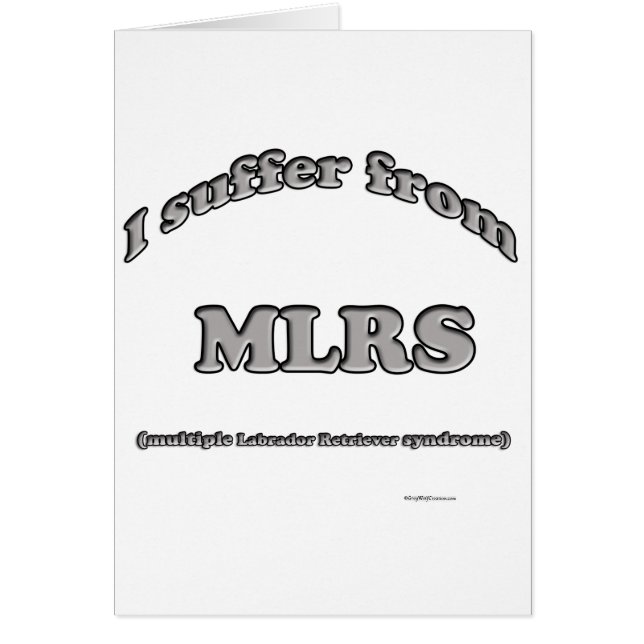 Cartão Síndrome de Labrador Retriever (Frente)