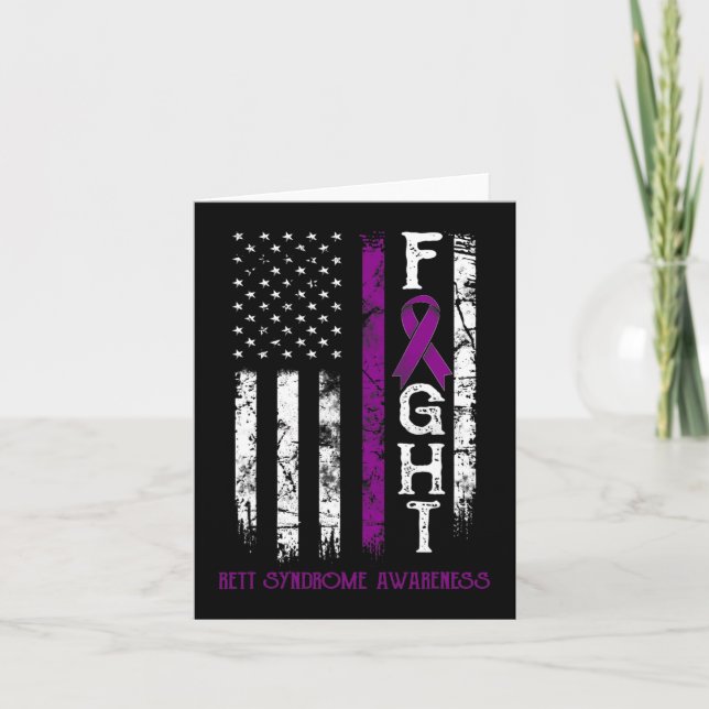 Cartão Síndrome de Rett Guerreiro Americano Síndrome de B (Frente)