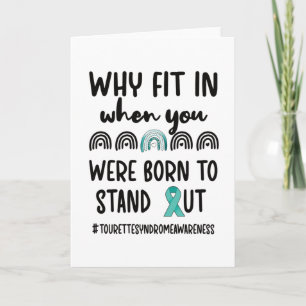 Cartão Síndrome de Tourette Sensibilização Tourettes Guer