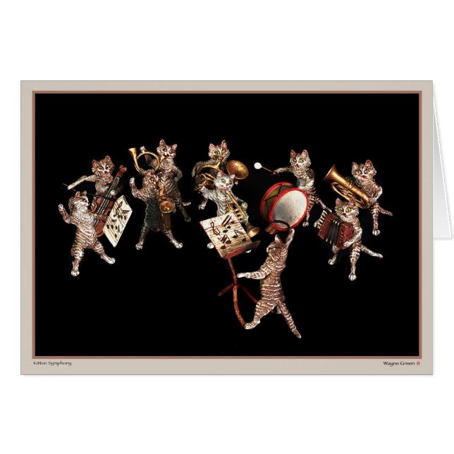 Cartão Sinfonia do gatinho (Frente Horizontal)