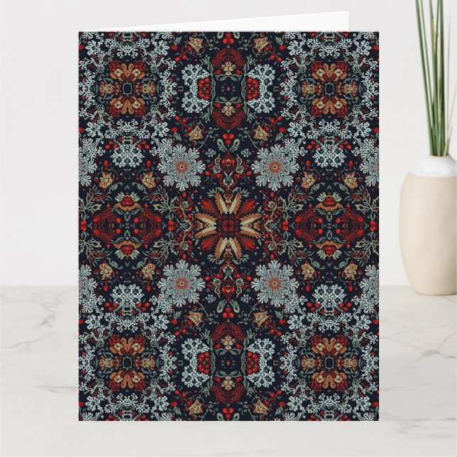 Cartão Sinfonia Encantadora de Flocos de Neve (Frente)