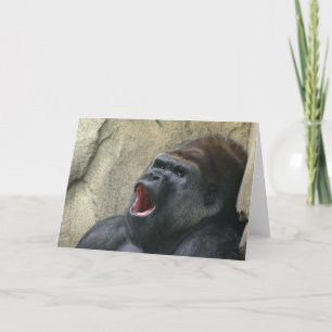 Cartão Singing gorilla greeting card