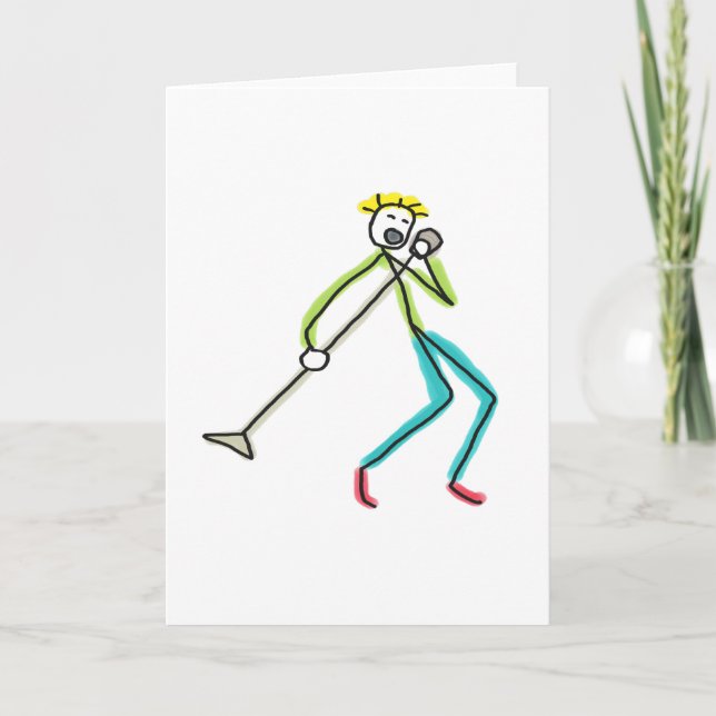 Cartão Singing Stickman (Frente)