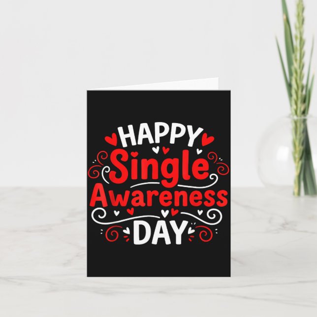 Cartão Single Awareness Day Funny Anti-valentine Humor De (Frente)