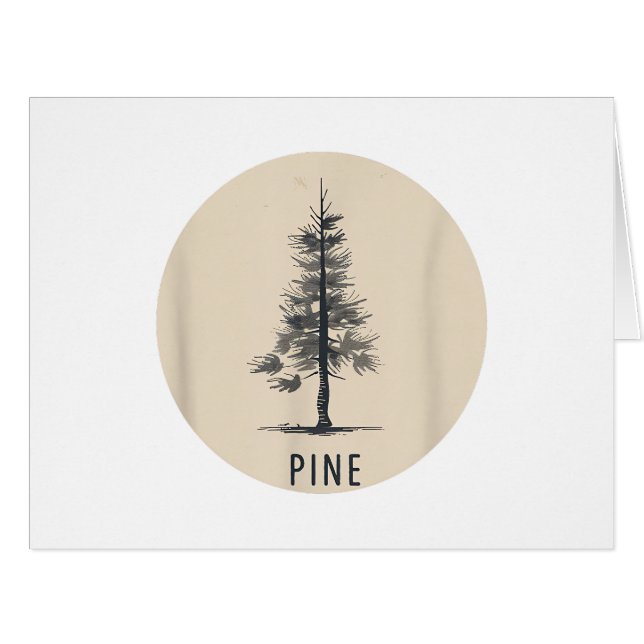 Cartão Single Pine Tree Outfit (Frente horizontal)