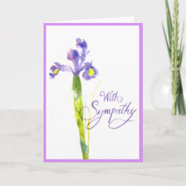 Cartão Single Purple Iris Sympathy Card