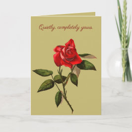 Cartão Single Stem Red Rose Isolated Vector Art