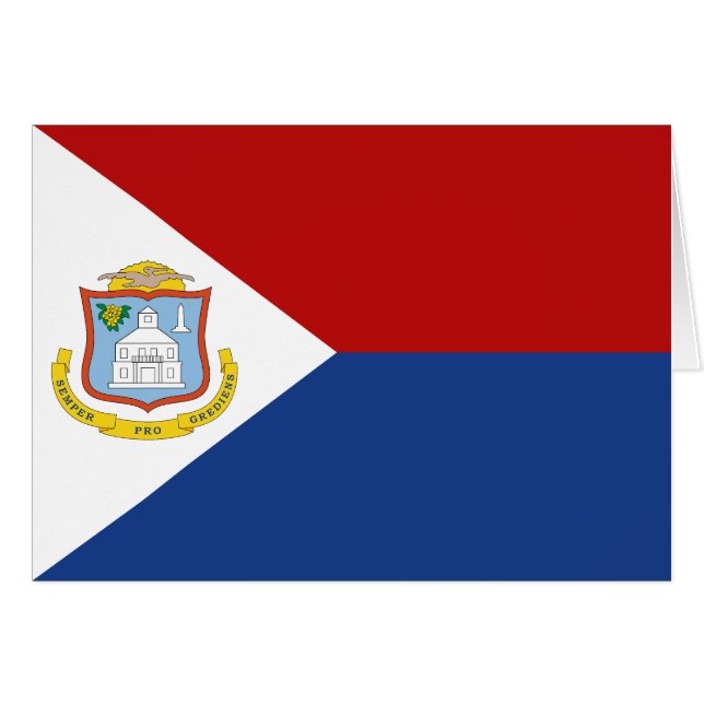 Cartão Sint Maarten Flag (Frente Horizontal)