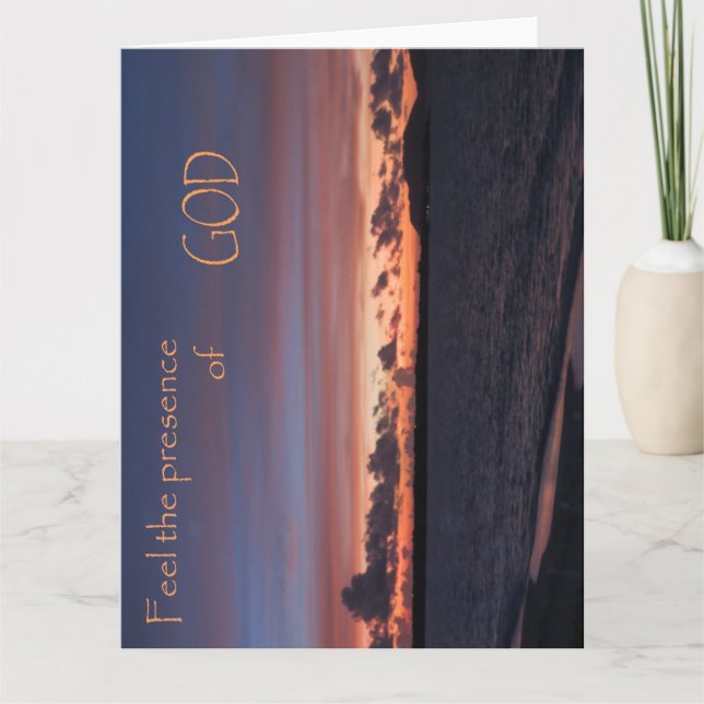 Cartão Sinta a presença de Deus (Frente)