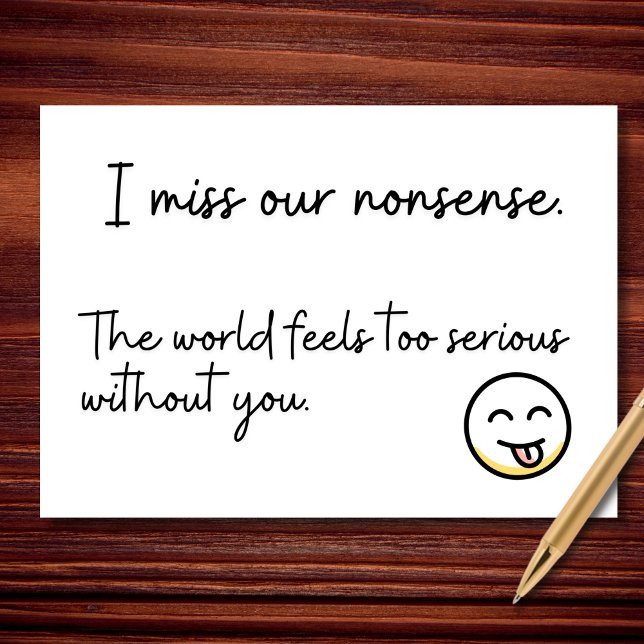 Cartão Sinto Falta Do Nosso Disparate (Criador carregado)