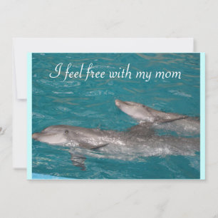Cartão Sinto-me livre com a minha mãe Dia de as mães