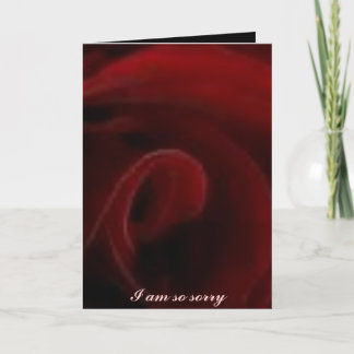 Cartão Sinto muito.
