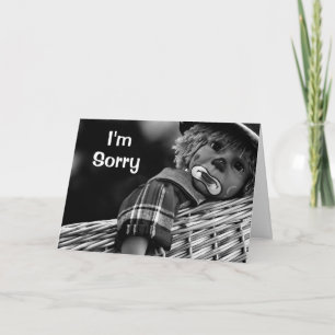 Cartão Sinto muito cara triste por favor me perdoe