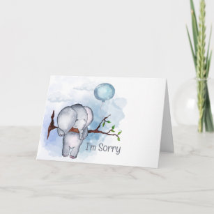 Cartão Sinto muito, Elefante Triste