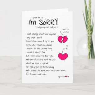 Cartão Sinto muito / Perdoe-me