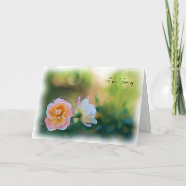 Cartão Sinto muito, Placa Rosa Rosa Rosa Rosa Rosa Rosa (Frente)