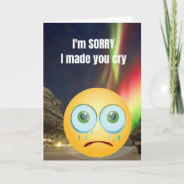 Cartão Sinto muito por tê-lo feito chorar.