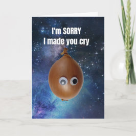 Cartão Sinto muito por tê-lo feito chorar.
