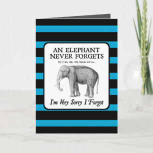 Cartão Sinto muito por ter esquecido