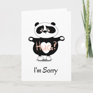 Cartão Sinto muito Sad Panda