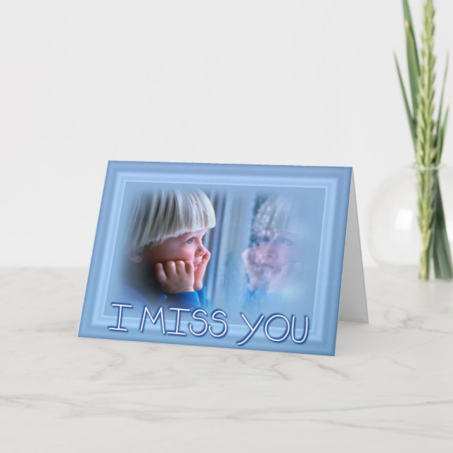 Cartão Sinto saudades do cartão. (Frente)