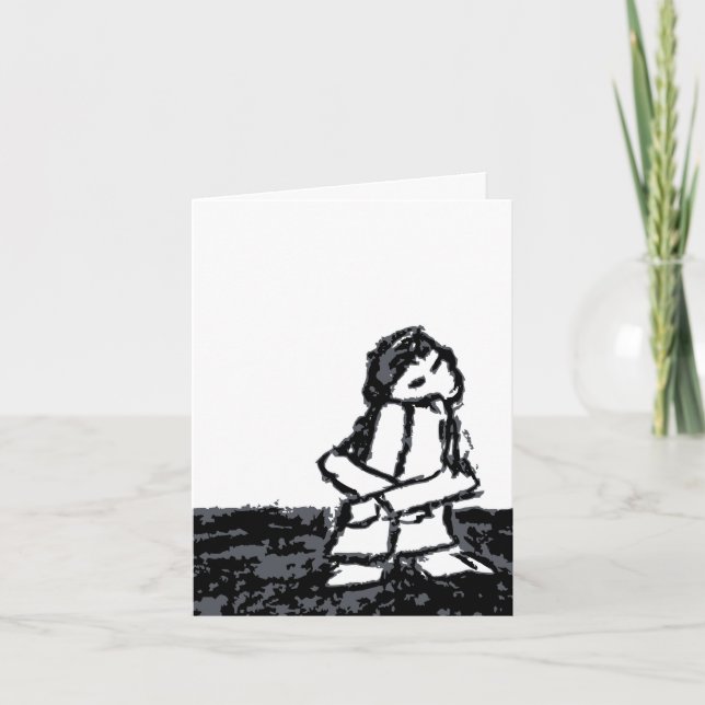 Cartão sinto sua falta (garoto esquisito) (Frente)