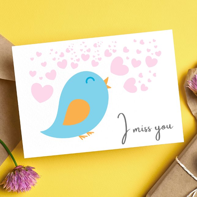 Cartão Sinto Sua Falta Pensando Em Você (Criador carregado)