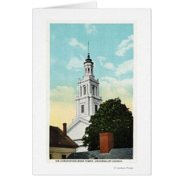 Cartão Sir Christopher Wren Tower View (Frente)